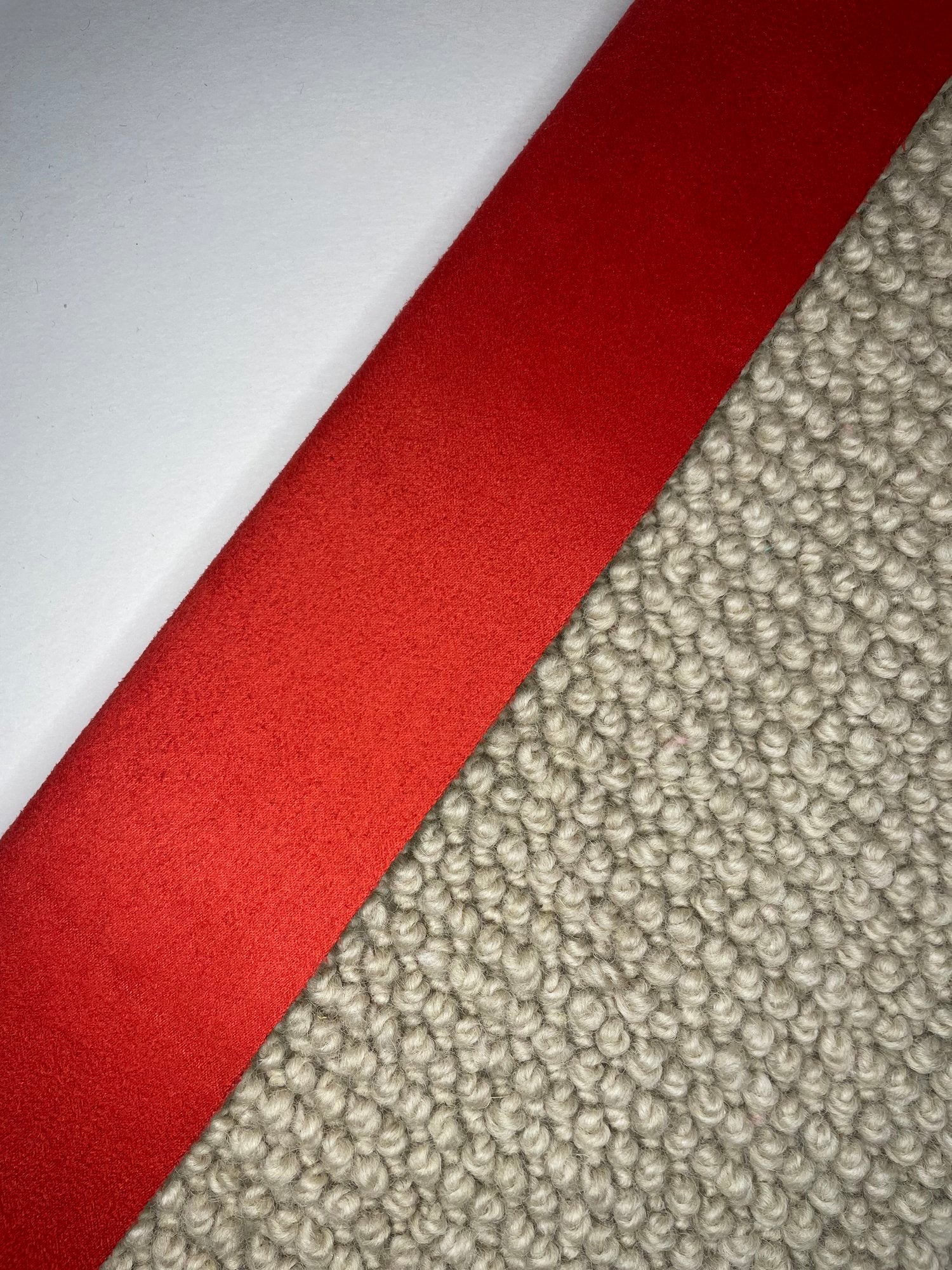 Carpet Edging Faux Suede Border Red Alert border tape onto carpet