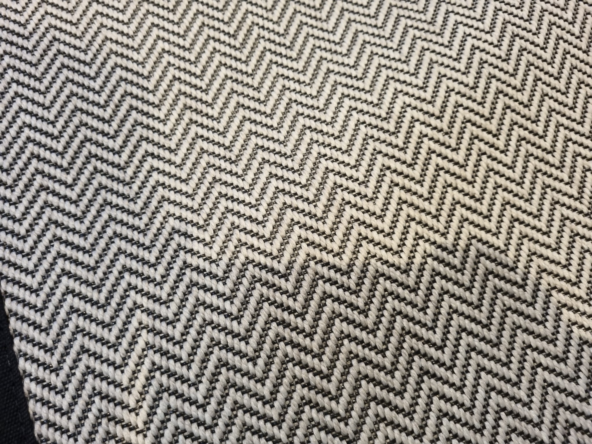 Herringbone Faux Sisal Carpet Stair Runner with cotton border