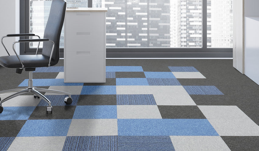 Burmatex Go To carpet tiles, budget friendly and made from nylon