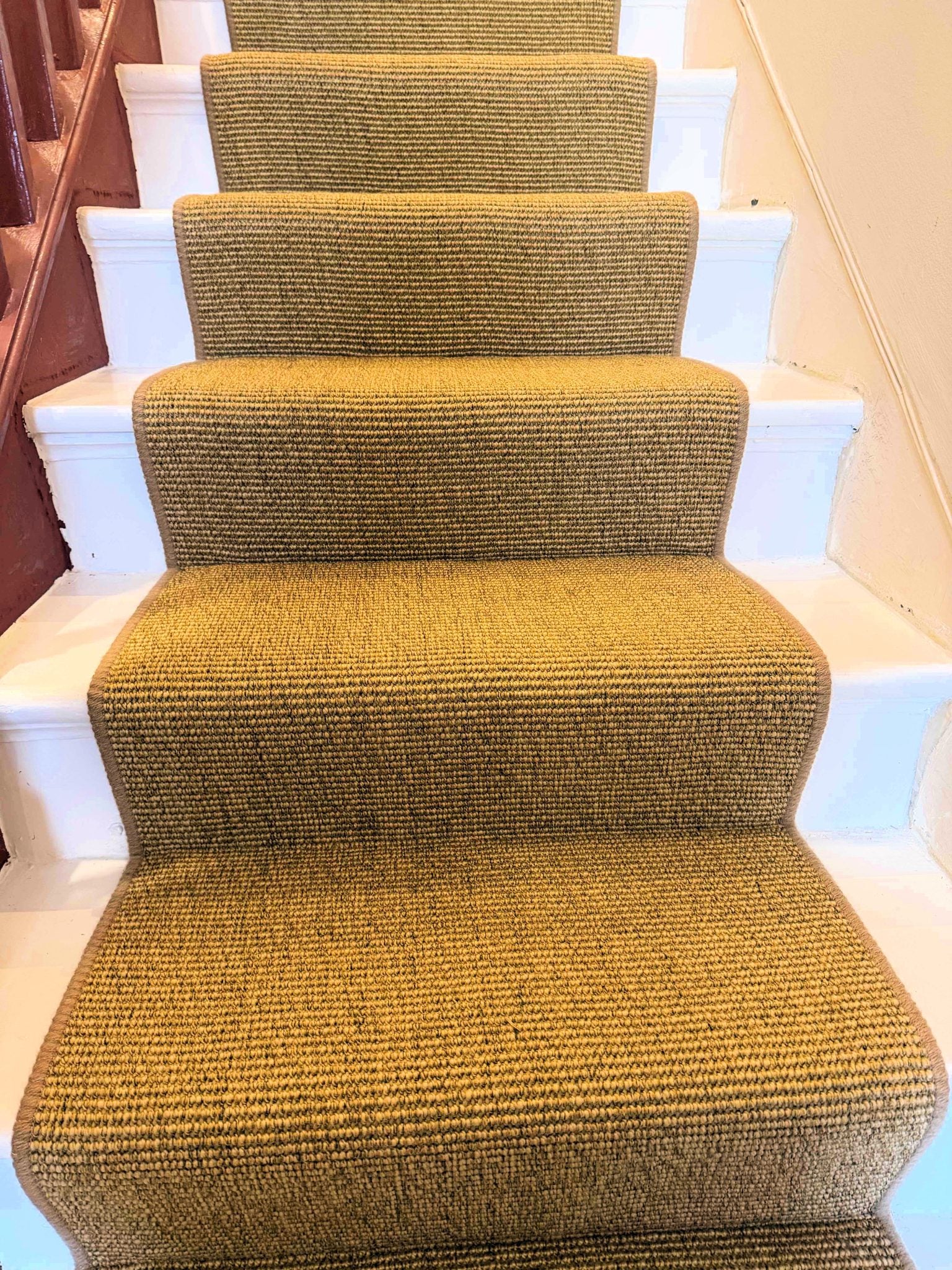 The Torrington. Faux sisal greeny brown boucle loop stair runner ...
