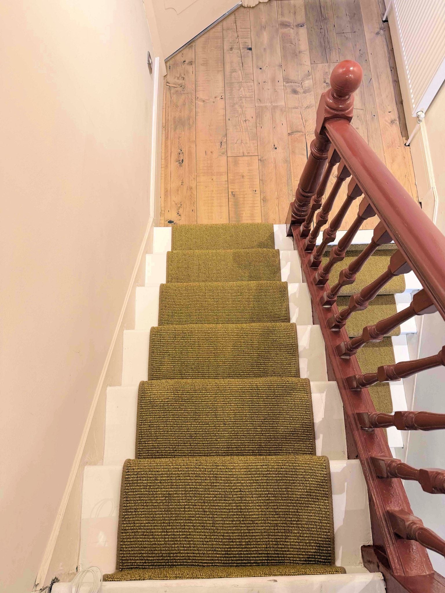 The Torrington. Faux sisal greeny brown boucle loop stair runner ...