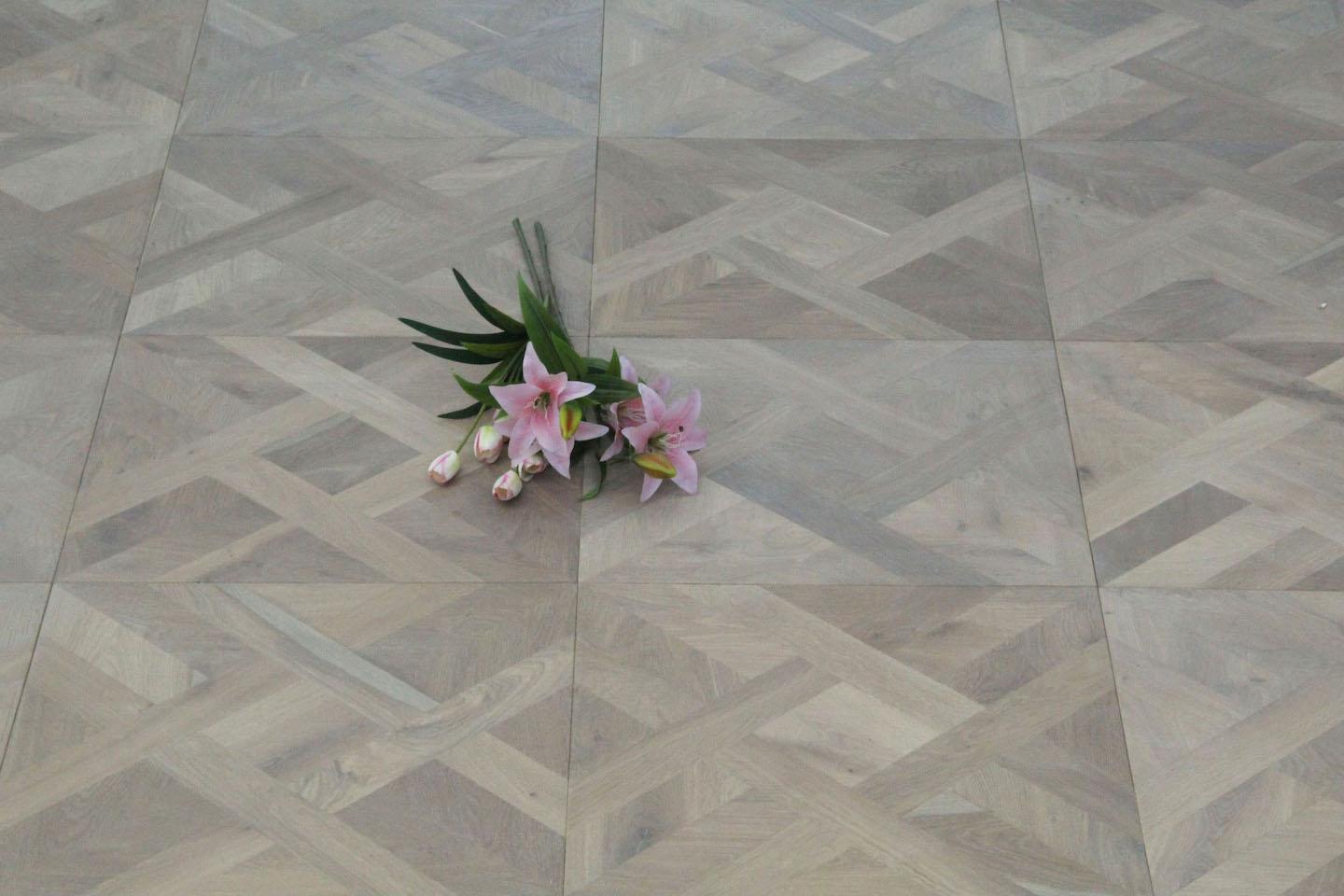 Maxzara PD416 Smoked,White Oiled Parquet Panel Oak Flooring