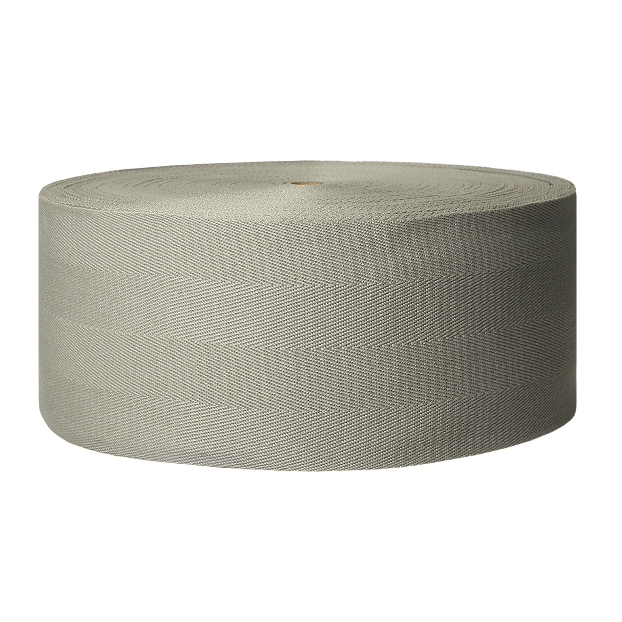 Polyester herringbone stone grey border tape