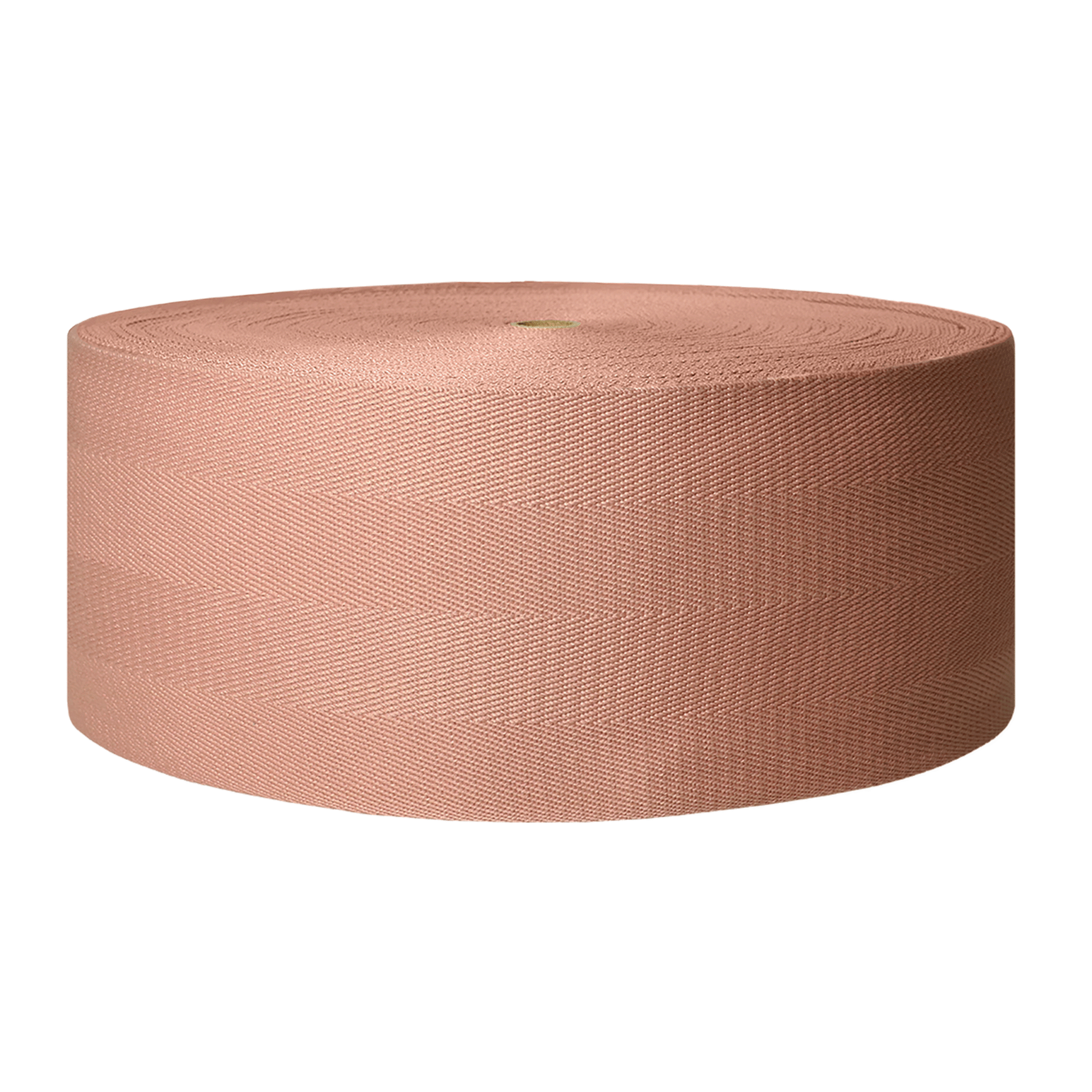 Polyester herringbone coral pink border tape