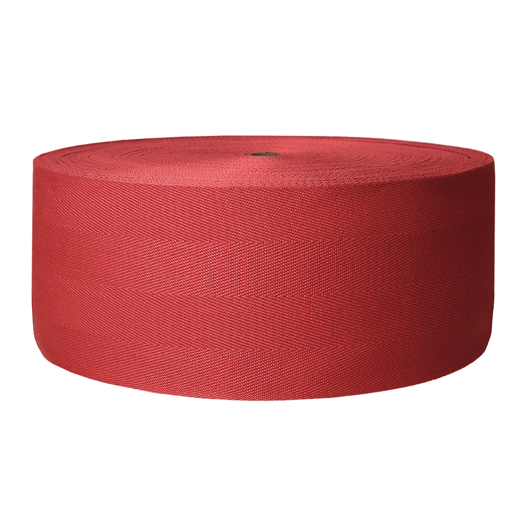 Polyester herringbone carmine red border tape