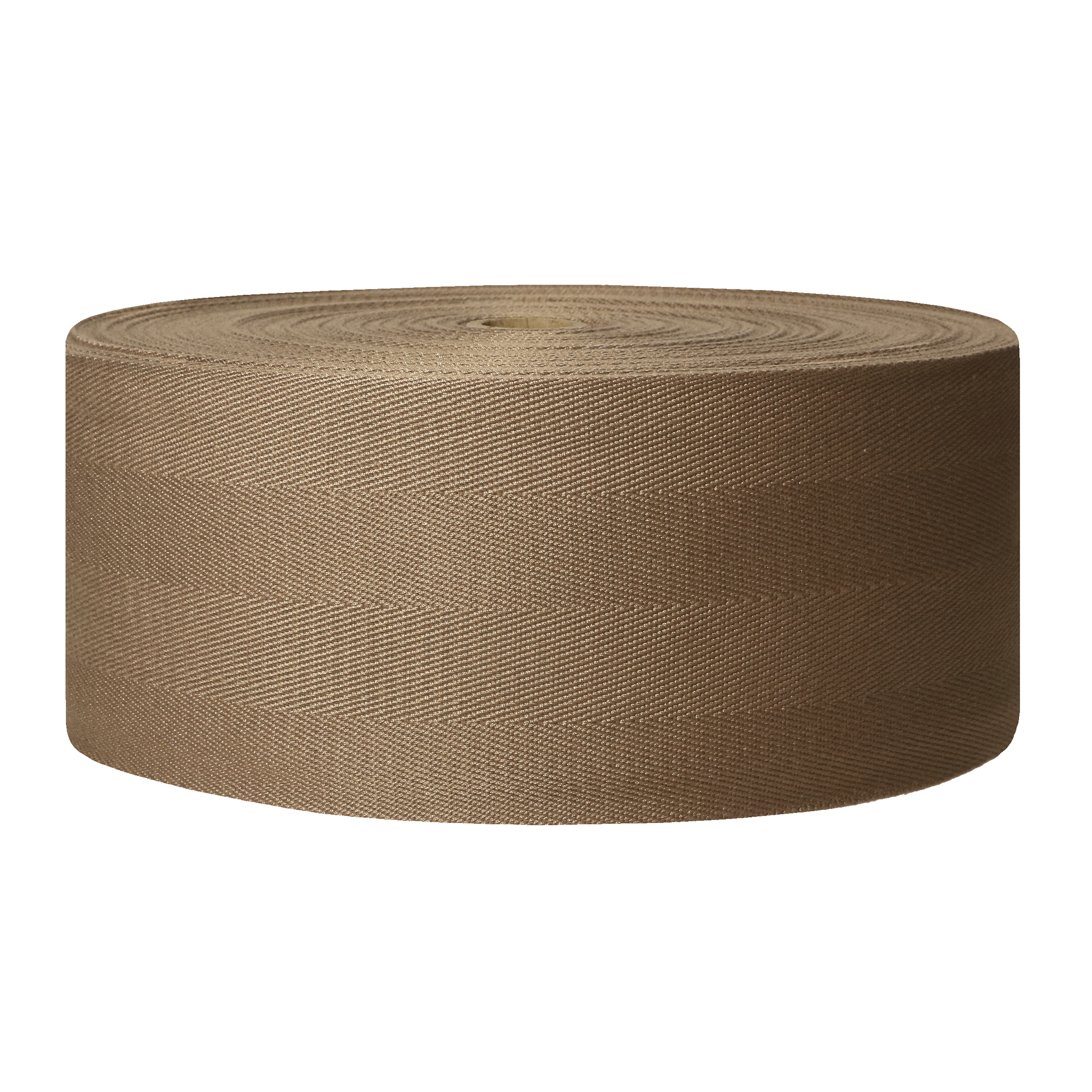 Polyester herringbone chocolate brown border tape