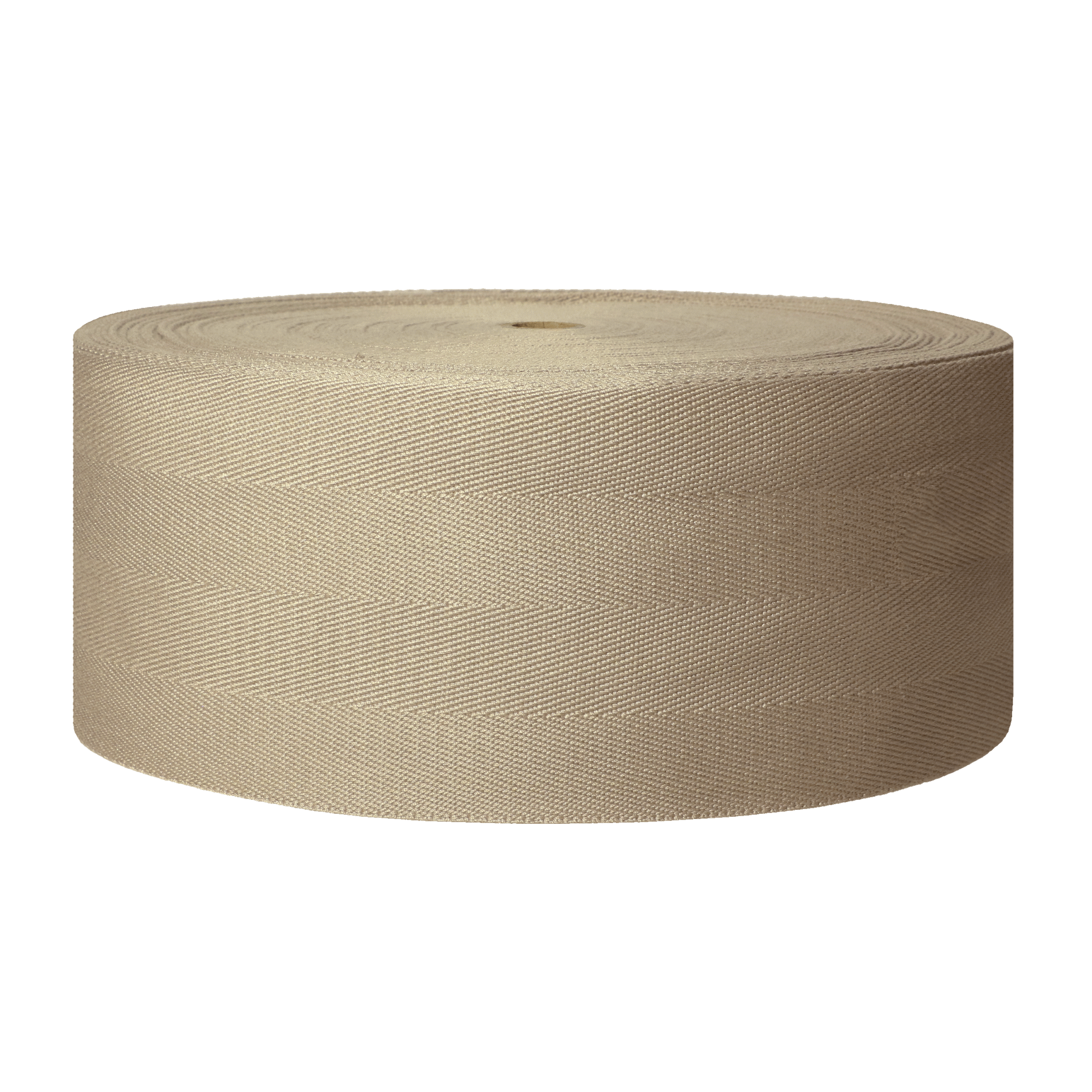 Polyester herringbone Taupe border tapes