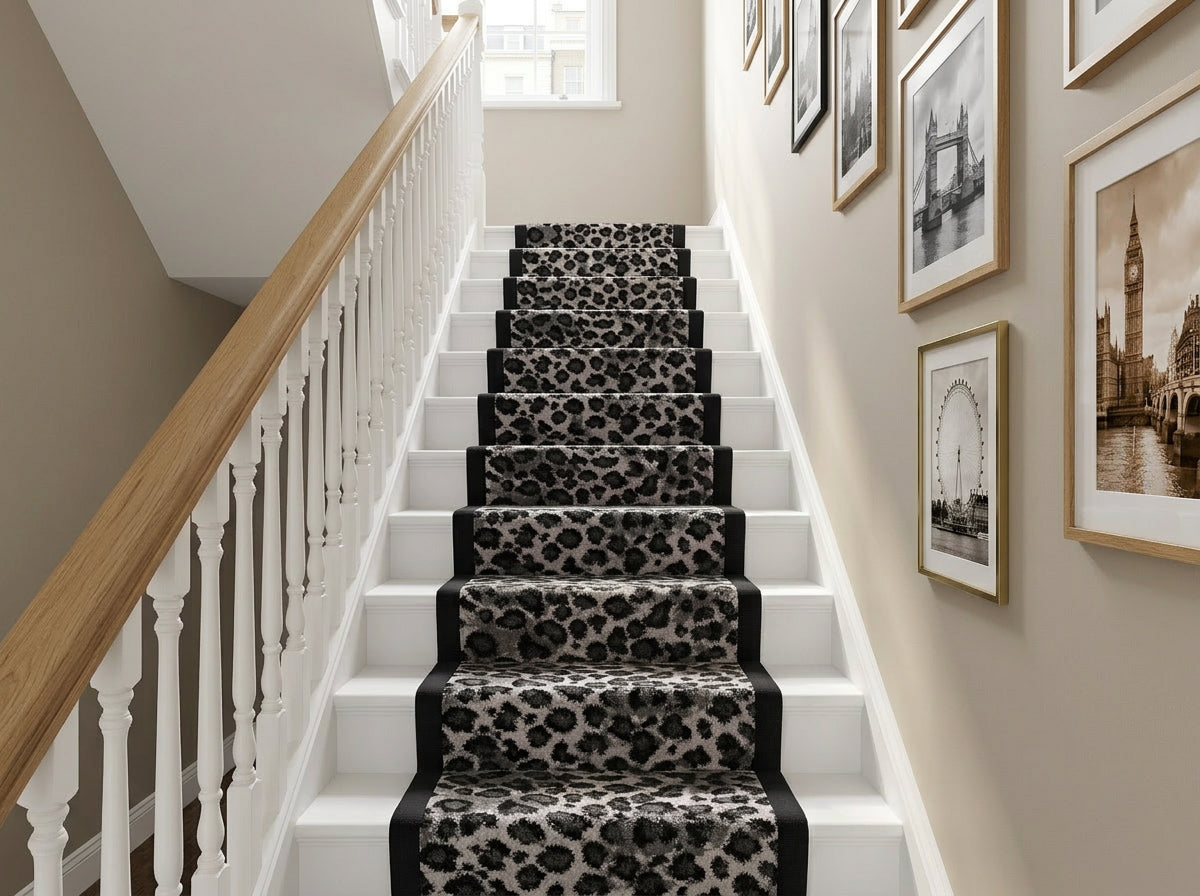 The Savannah Snow Leopard Fat. Big cat animal axminster wool print ...