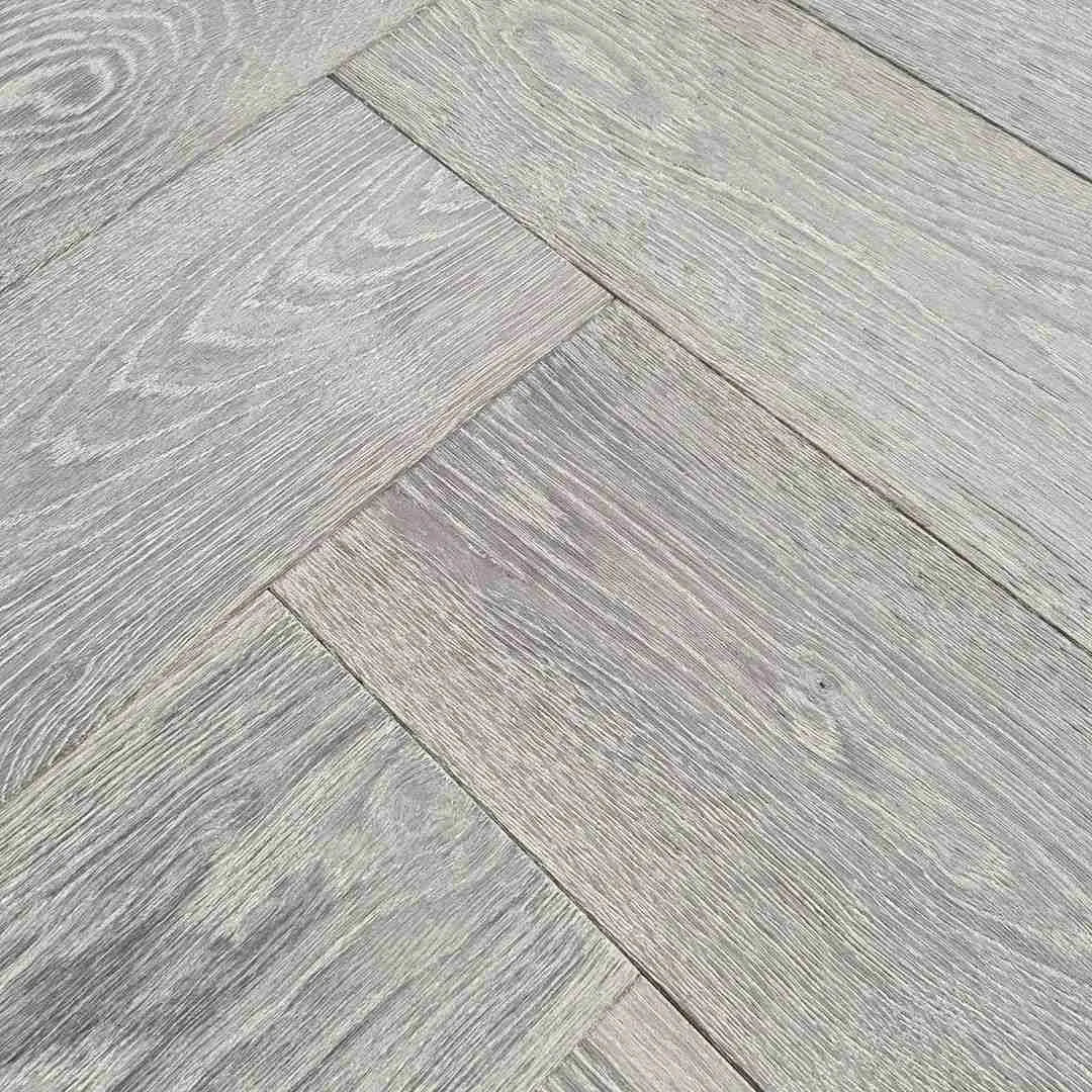 Fenston Carter Wood Flooring Herringbone Active Grey Brushed & Oiled Oak Flooring