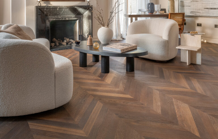 Ted Todd Residence Engineered Wood Flooring - Bloomfield Chevron