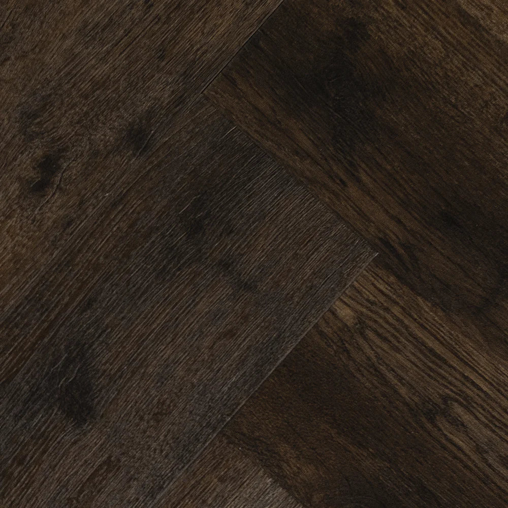 Plusfloor Luxury Glue Down Vinyl Flooring Formation Herringbone Burnt Cocoa