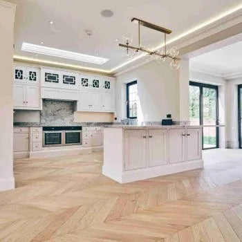 Fenston Carter Chevron Prime Unfinished Oak Wood Flooring