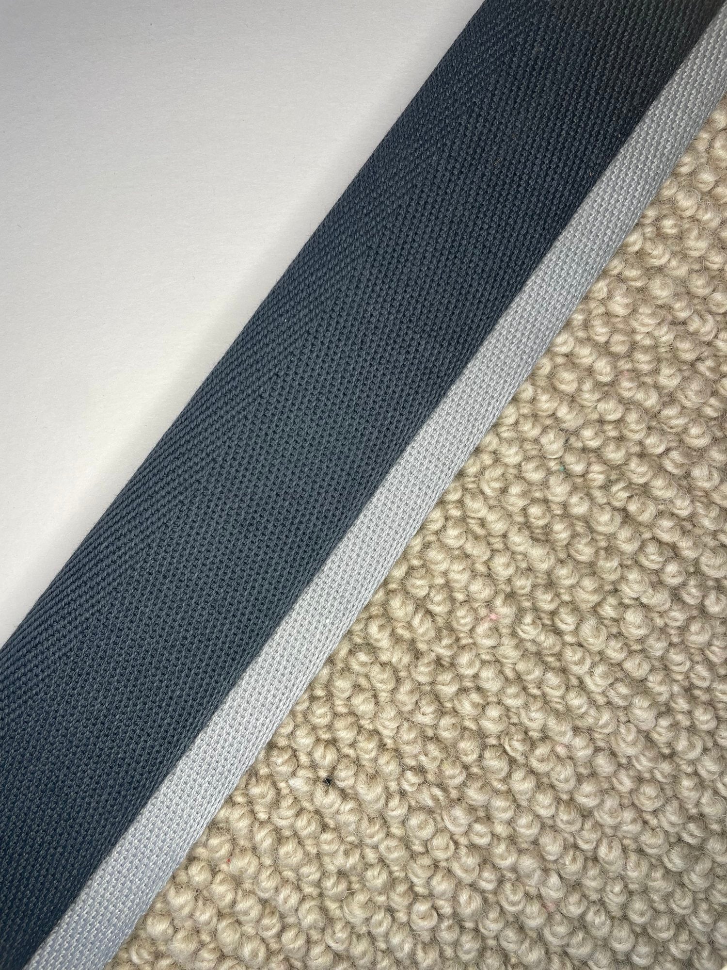 Carpet Edging Double Border Dark Shadow And Ultimate Gray border tape onto carpet