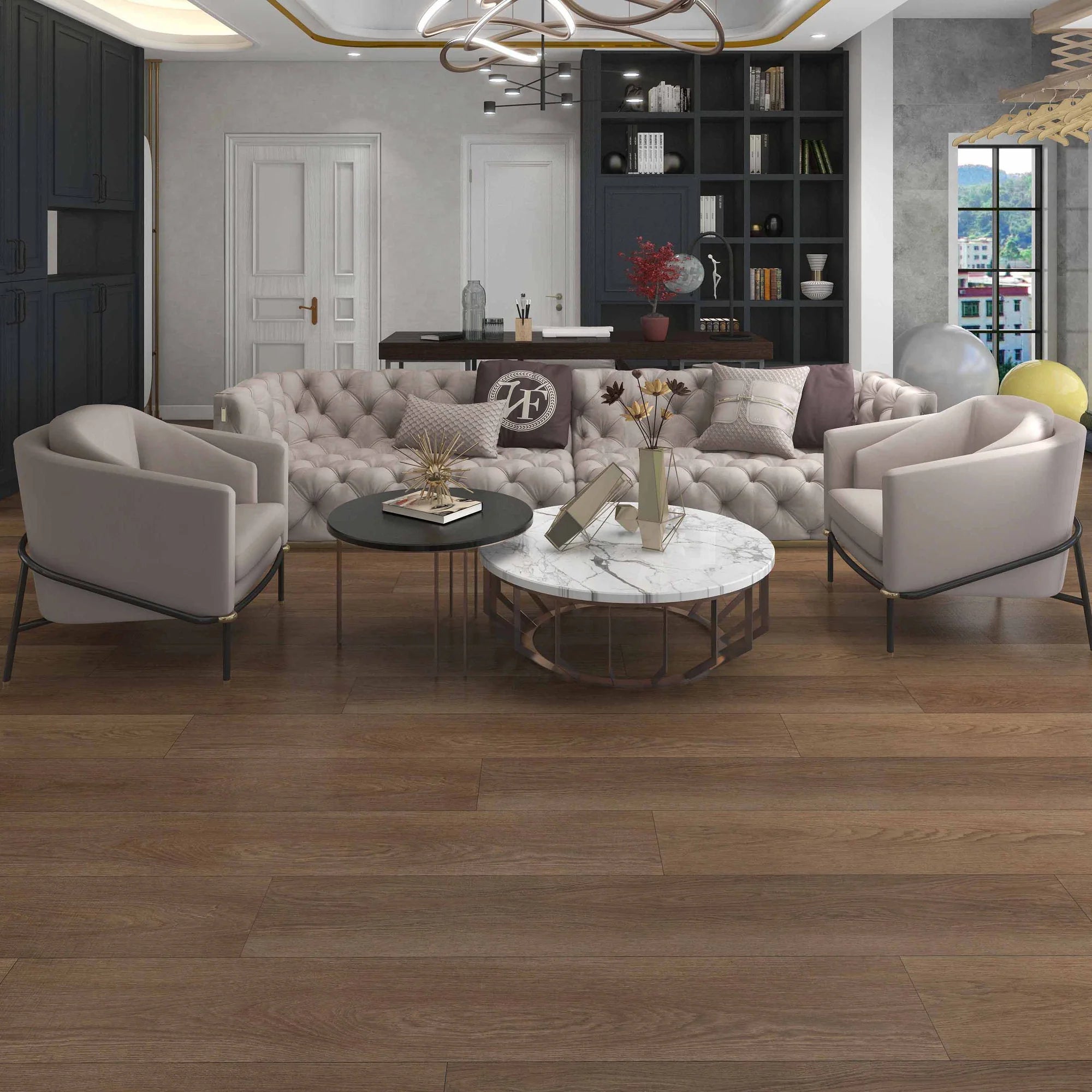 Plusfloor Luxury Click Lock Vinyl Flooring Elements Copper Oak Plank