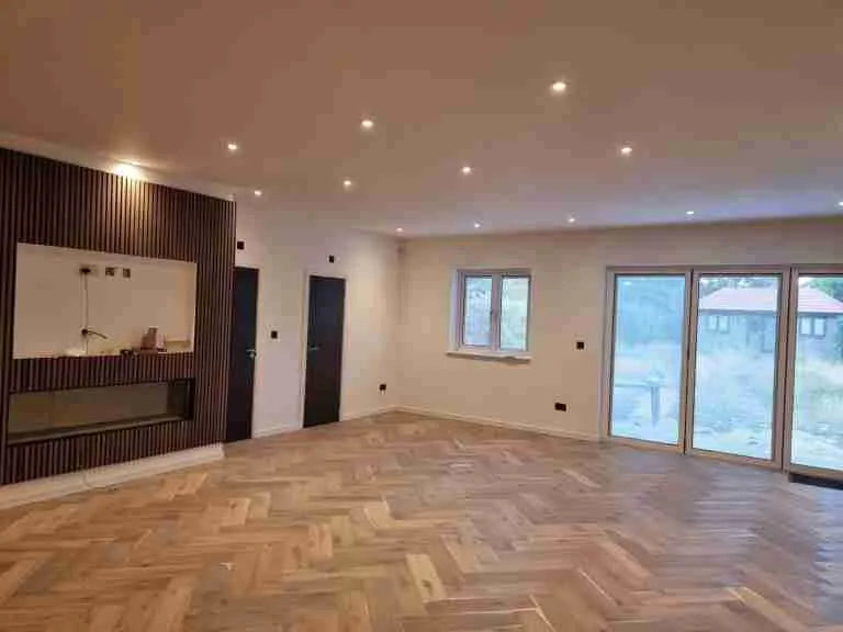 Fenston Carter Wood Flooring Herringbone Dark Active Grey Brushed & Oiled Oak Flooring