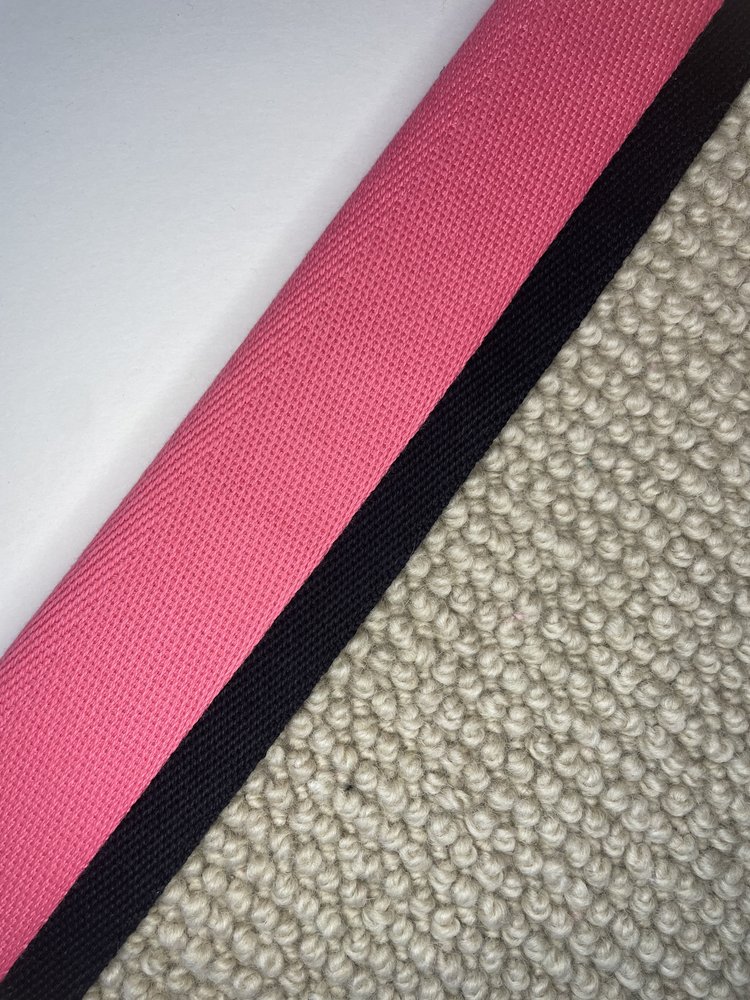 Carpet Edging Double Border Hot Pink And Black border tape onto carpet