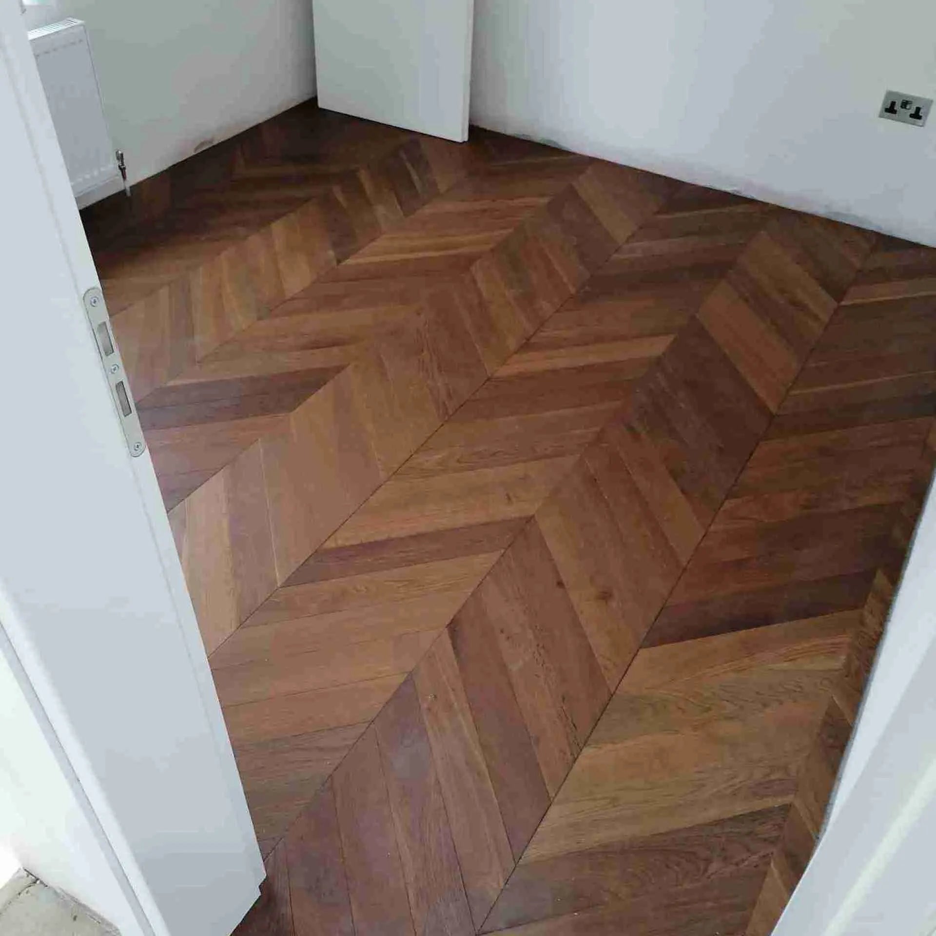 Fenston Carter Wood Flooring Chevron Smoked Oak Flooring Brushed & Oiled