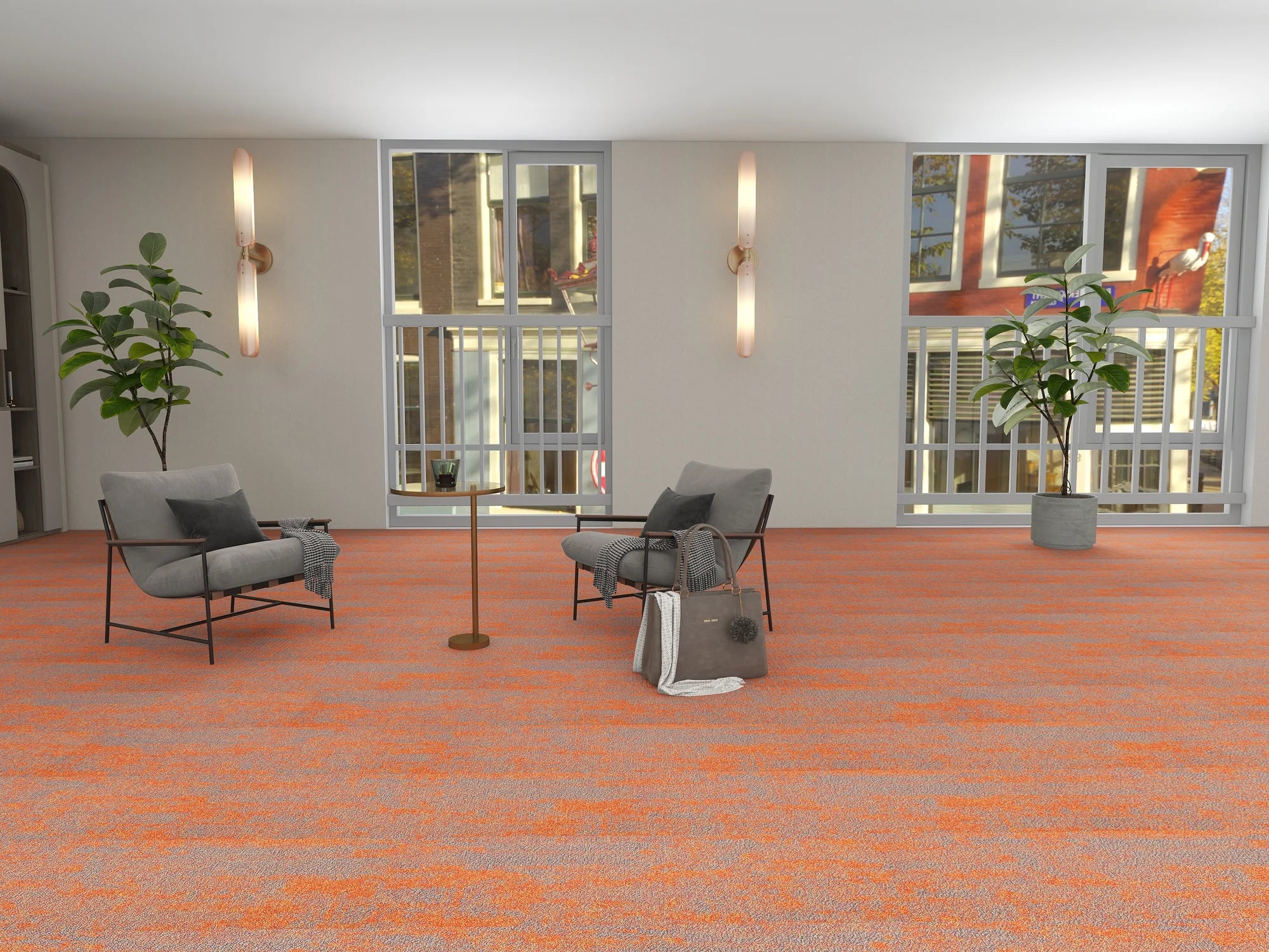 Plusfloor Kaleido Yukon carpet tiles for offices 100% Nylon