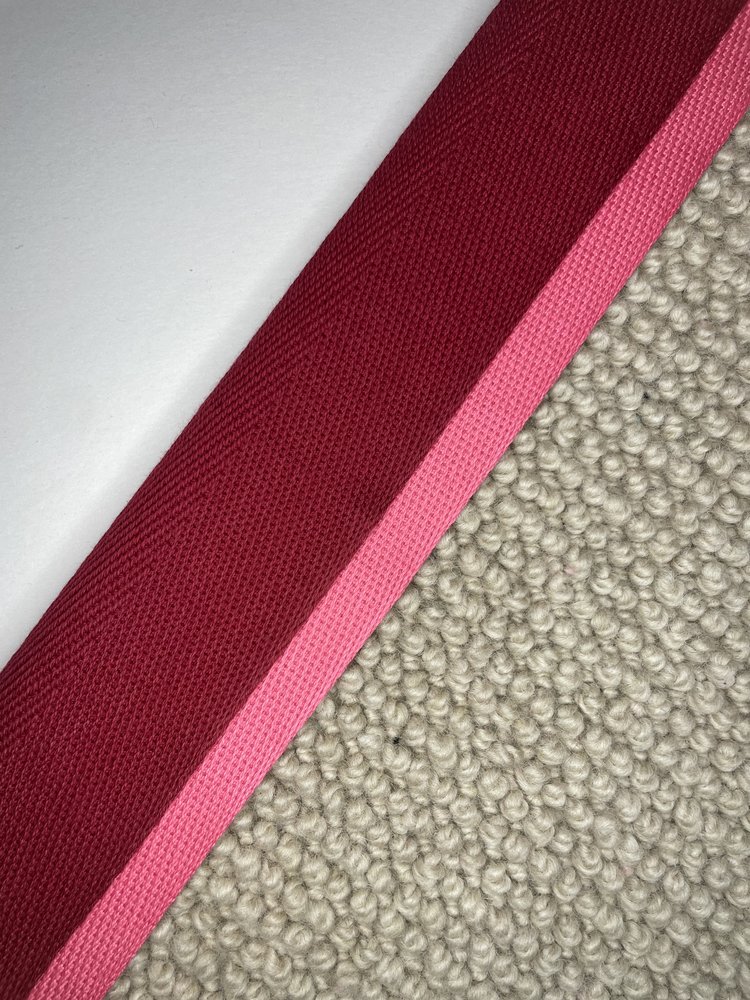 Carpet Edging Double Border Karanda Red And Hot Pink border tape onto carpet