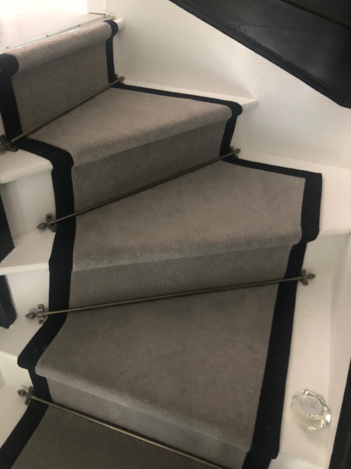 Hand-made stair runners for winding staircases