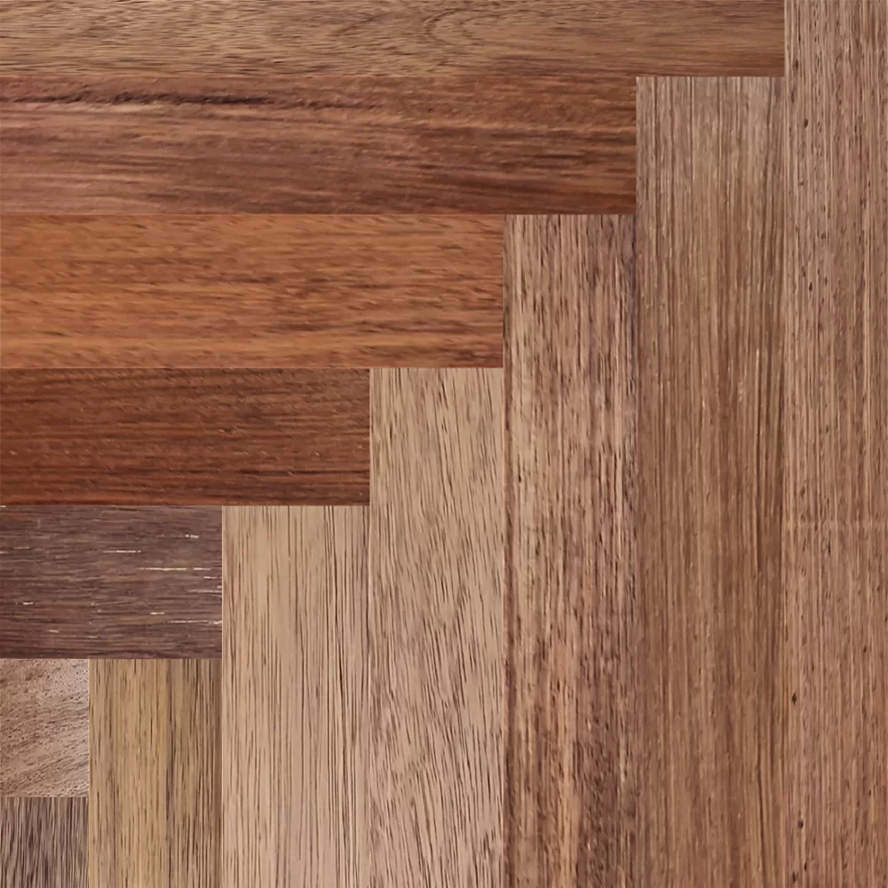 Fenston Carter Solid Merbau Parquet Unfinished Square Edge Wood Flooring