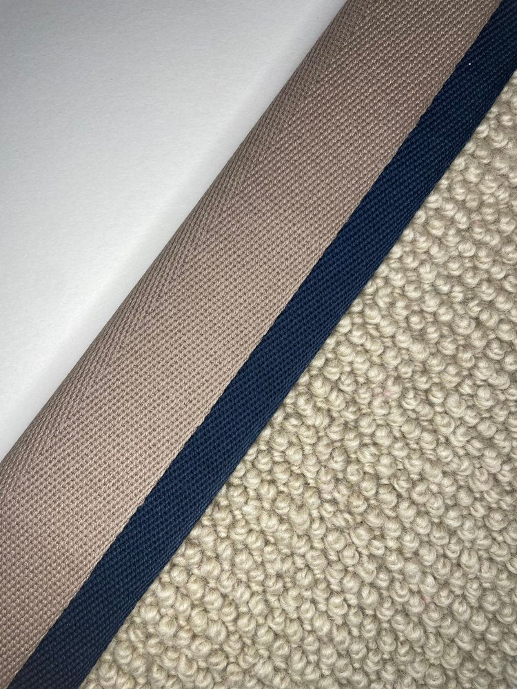 Carpet Edging Double Border Mocha Meringue And Pageant Blue border tape onto carpet