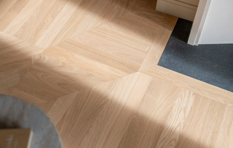 Ted Todd Residence Engineered Wood Flooring - Motcombs Narrow Herringbone