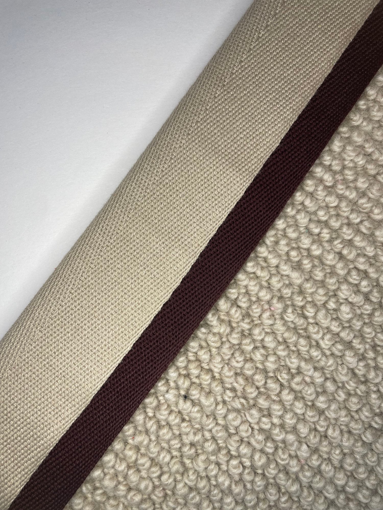 Carpet Edging Double Border Nomad And Bitter Chocolate border tape onto carpet