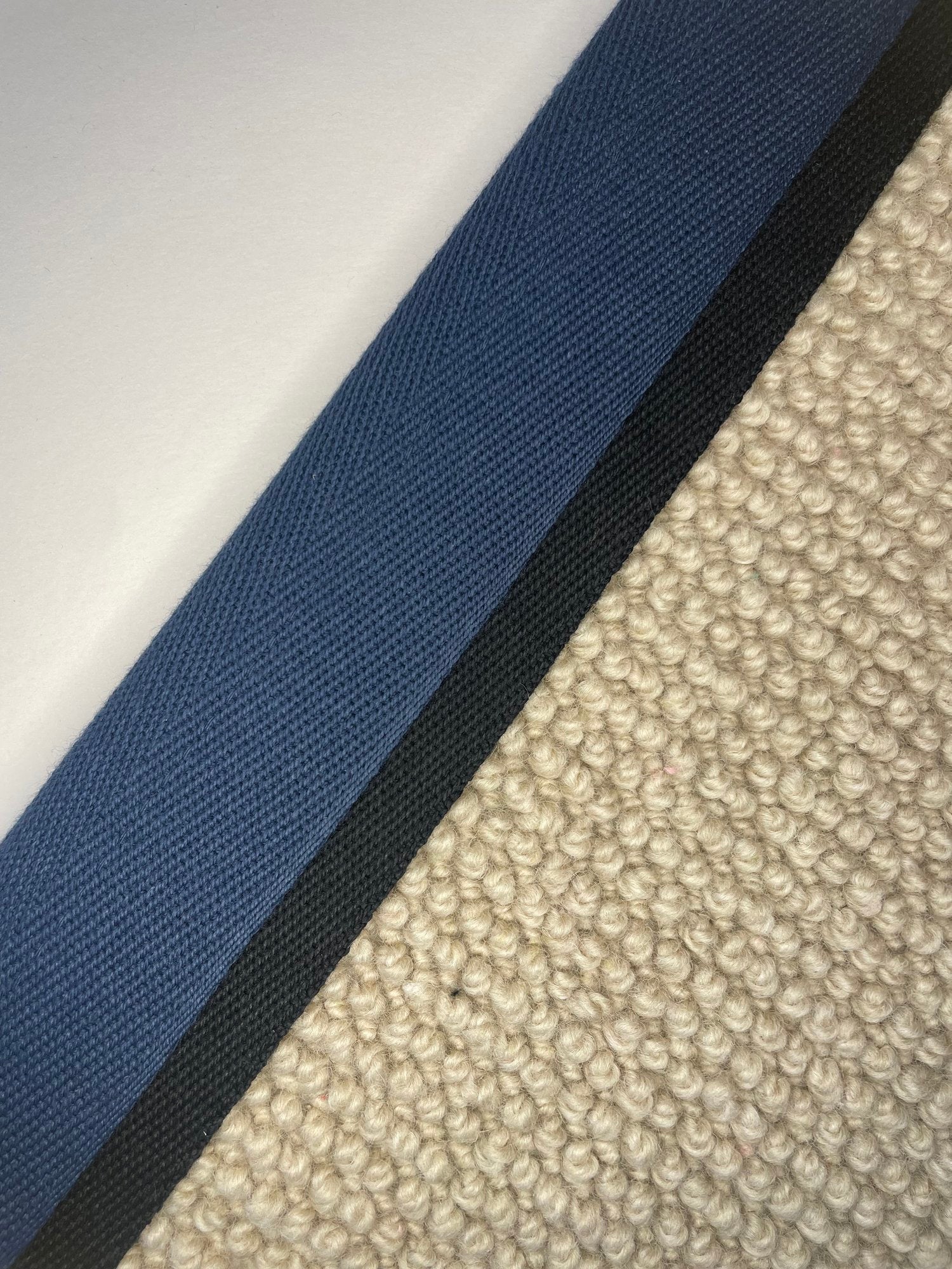 Carpet Edging Double Border Pageant Blue And Black border tape onto carpet