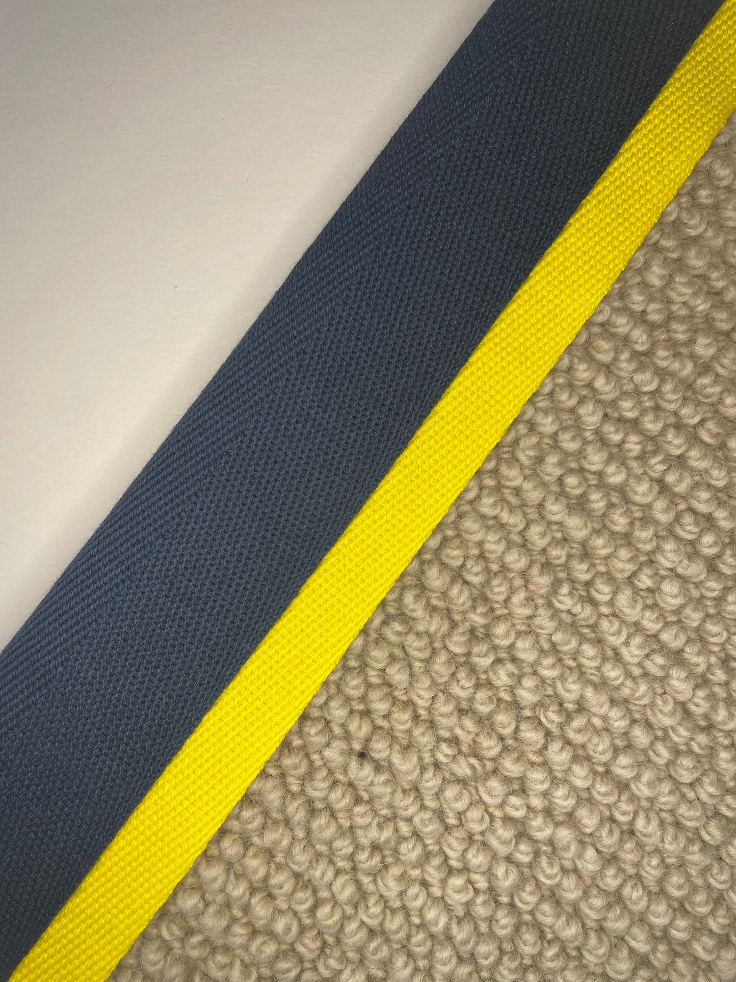 Carpet Edging Double Border Pageant Blue And Vibrant Yellow border tape onto carpet