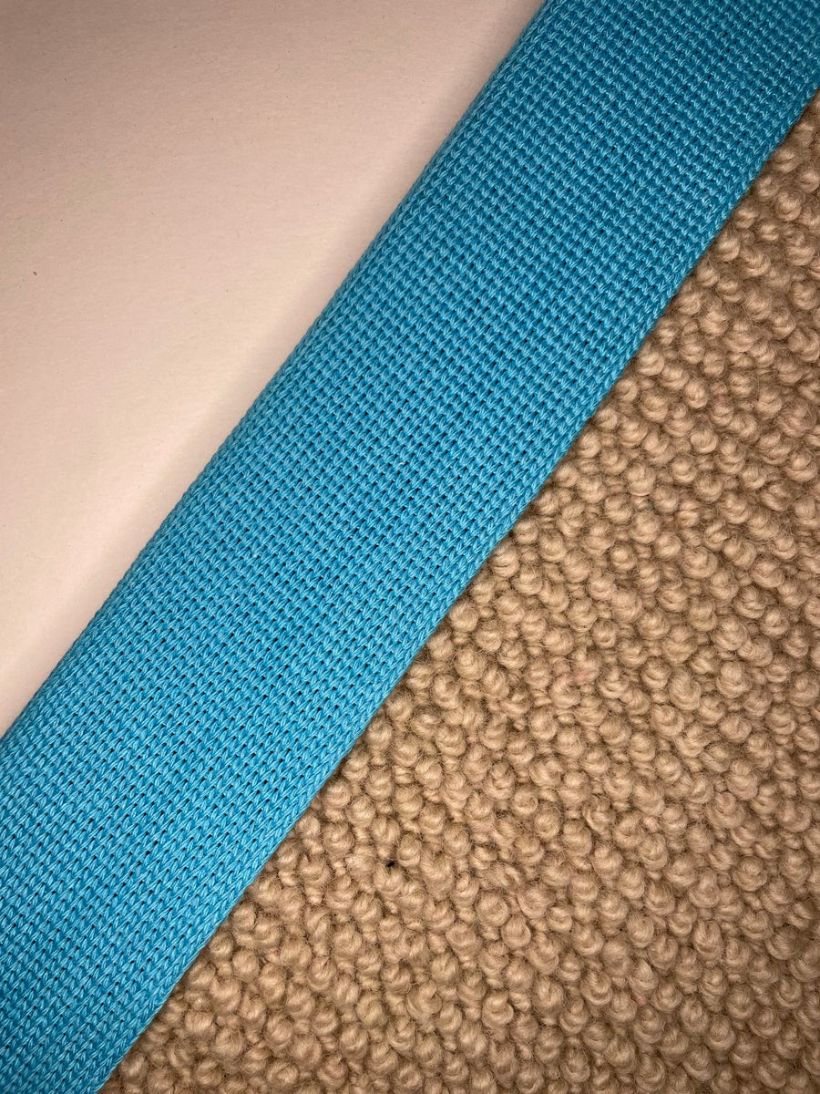 Knitted Cotton Light Turquoise Border