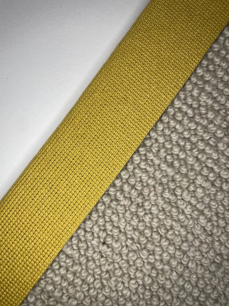 Knitted Cotton Mustard Gold Border