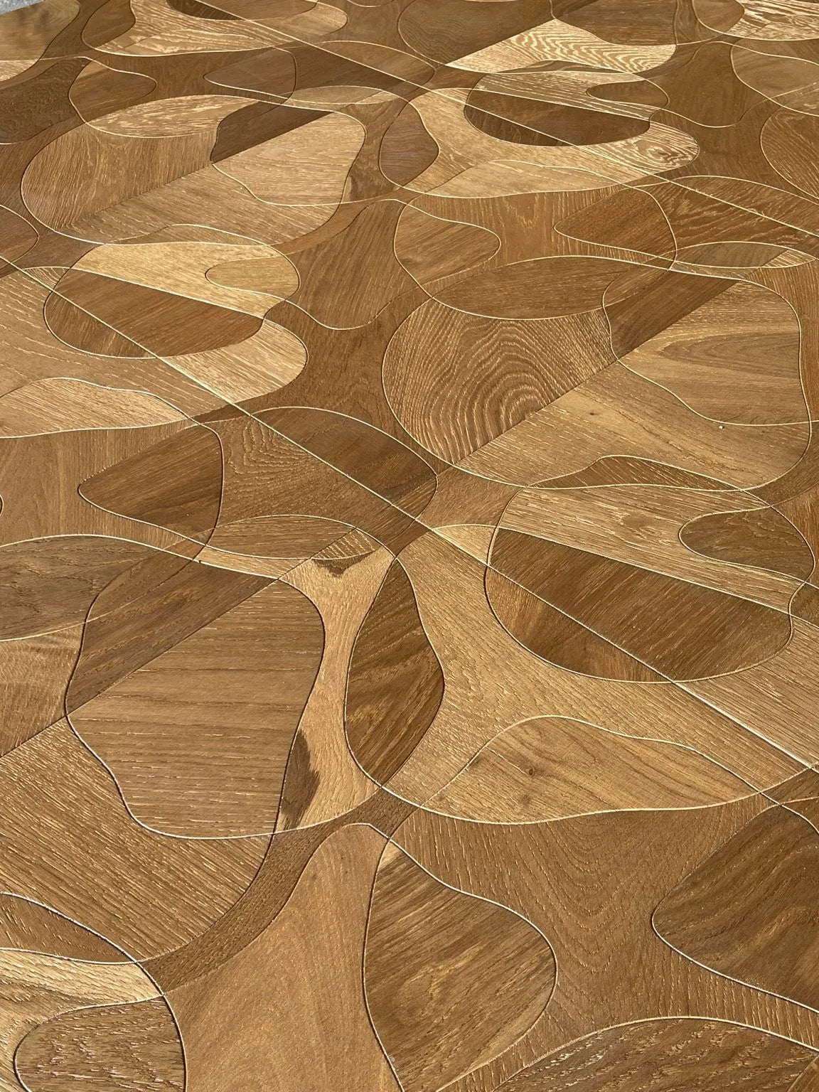 Fenston Carter Wood Flooring Picasso Artisan Smoked Oak Bespoke Geometric Parquet Flooring – Premium Engineered Design