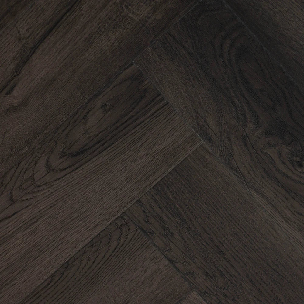 Plusfloor Luxury Glue Down Vinyl Flooring Formation Herringbone Pitted Magma