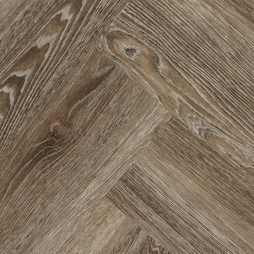 Plusfloor Luxury Glue Down Vinyl Flooring Formation Herringbone Pure Oyster