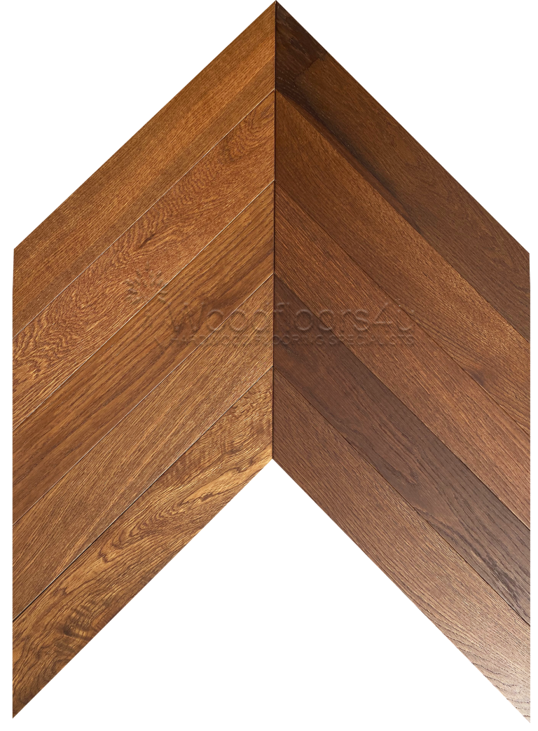 Fenston Carter Wood Flooring Chevron Smoked Oak Flooring Brushed & Oiled