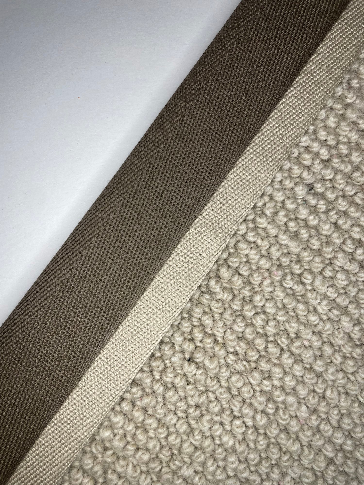 Carpet Edging Double Border Shiitake And Nomad border tape onto carpet