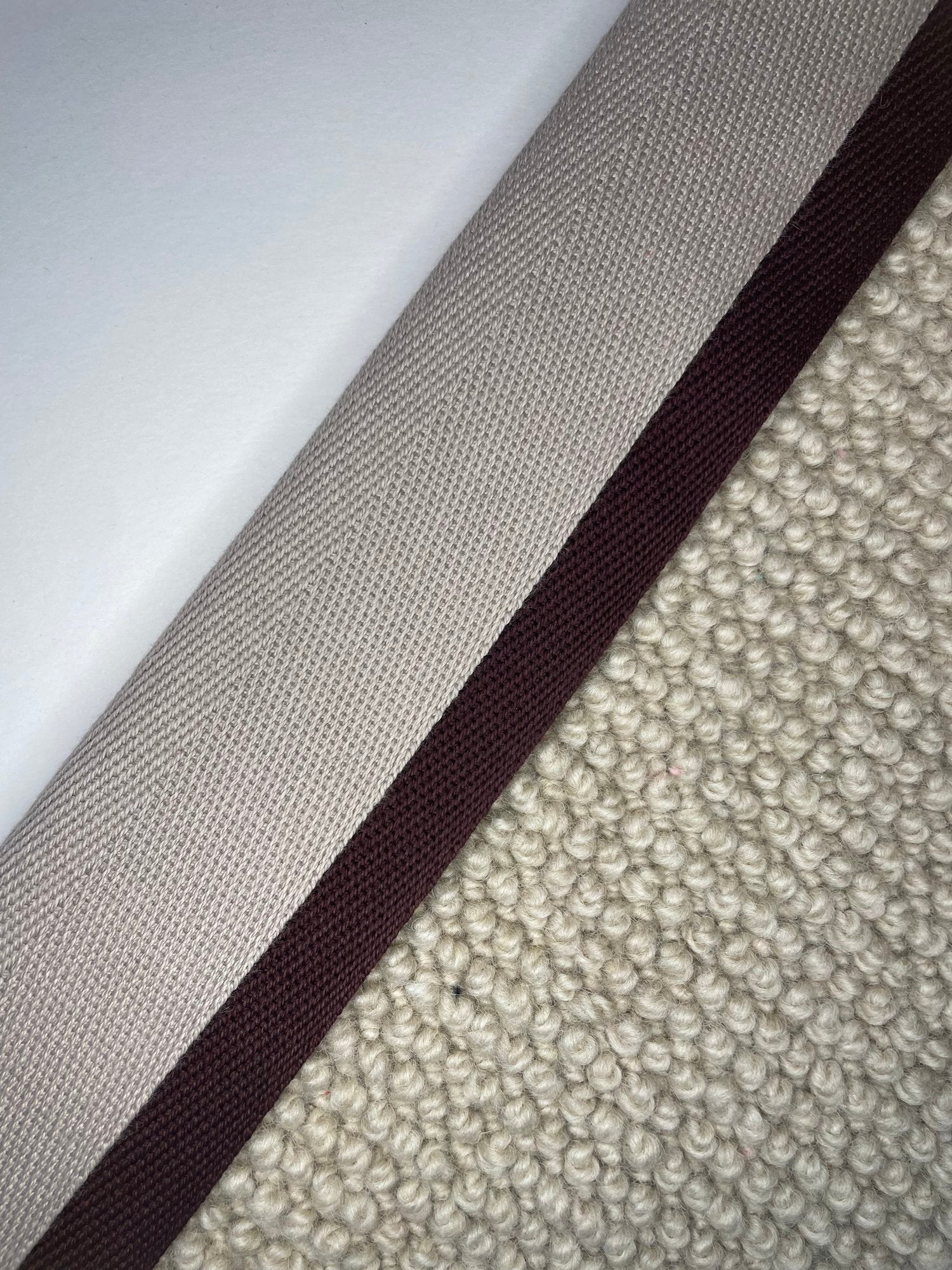 Carpet Edging Double Border Simply Taupe And Bitter Chocolate border tape onto carpet