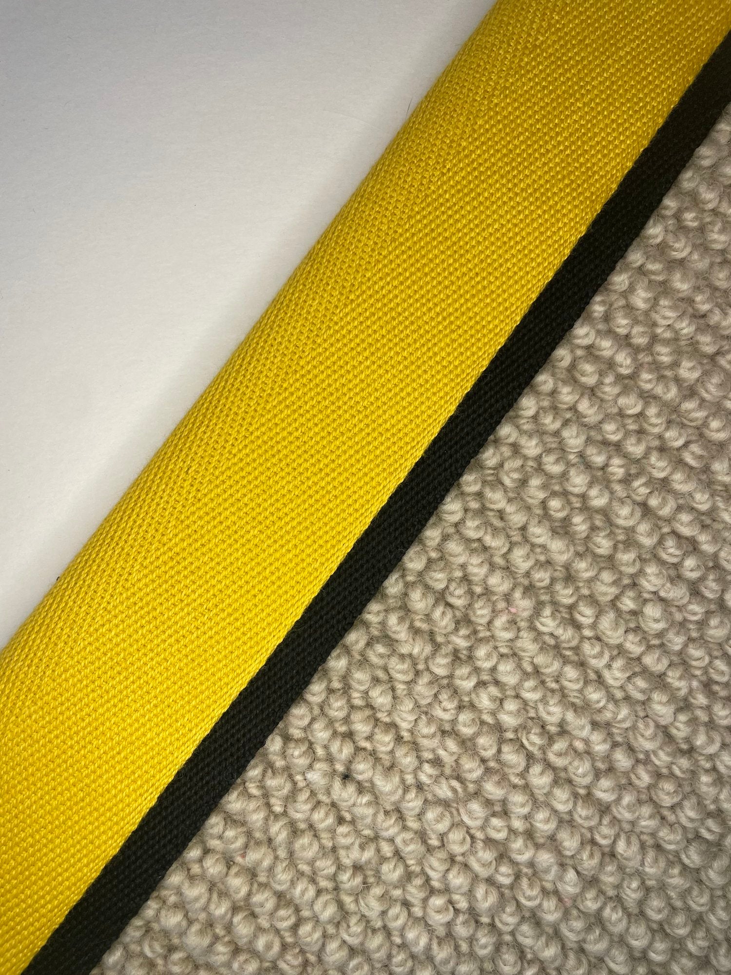 Carpet Edging Double Border Spicy Mustard And Black border tape onto carpet