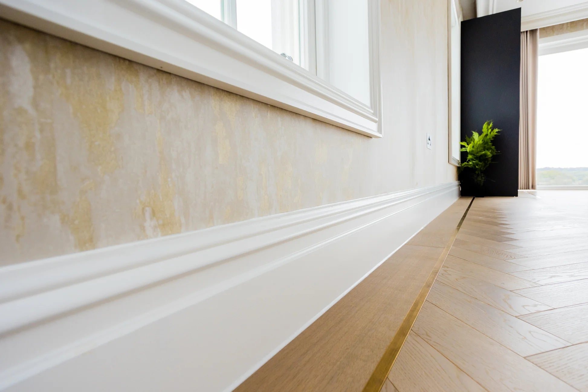 TH110 Misty Grey Strip Herringbone - V4 Wood Floor