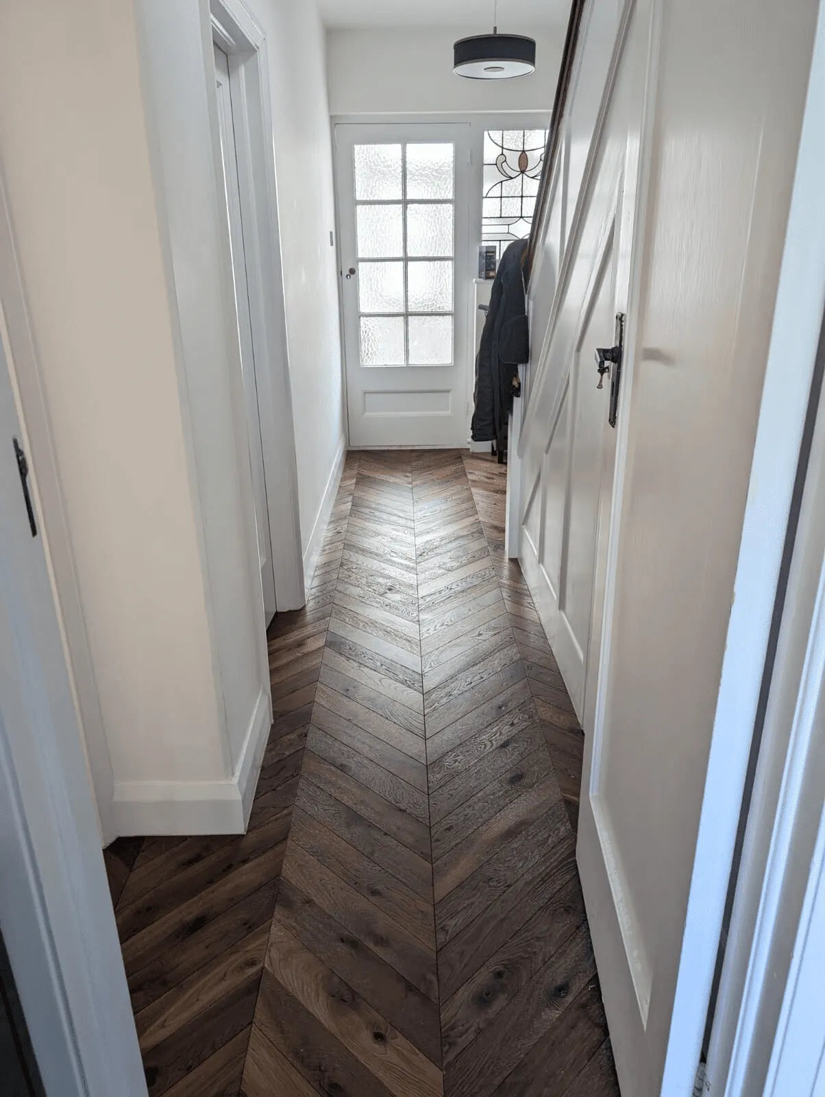 Fenston Carter New Double Smoked Chevron Flooring Authentically Aged Antique Brushed & Oiled Luxury Oak Panels