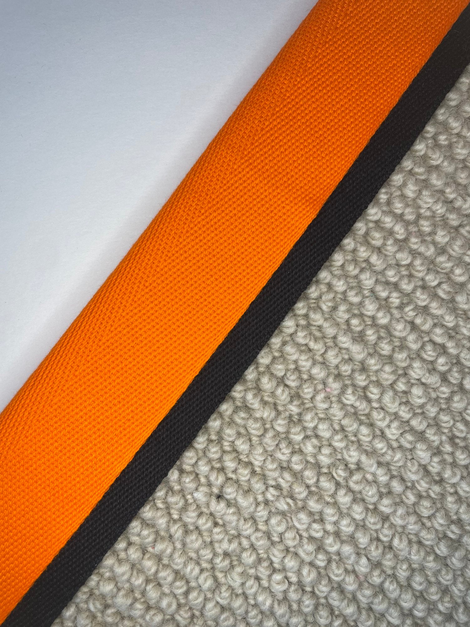 Carpet Edging Double Border Vibrant Orange And Black border tape onto carpet