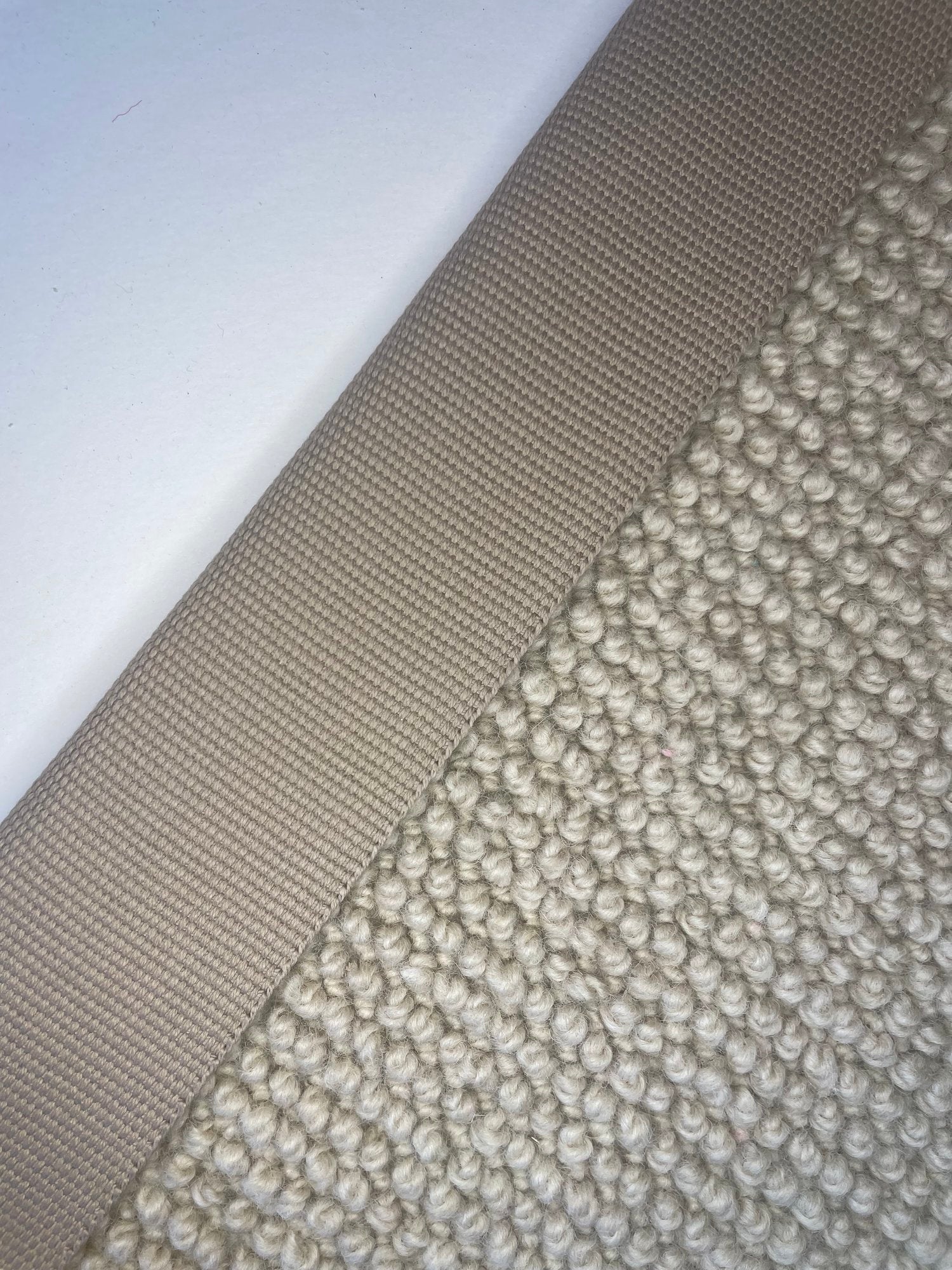 Carpet Edging Plain Border Plain Weave Warm Sand border tape onto carpet