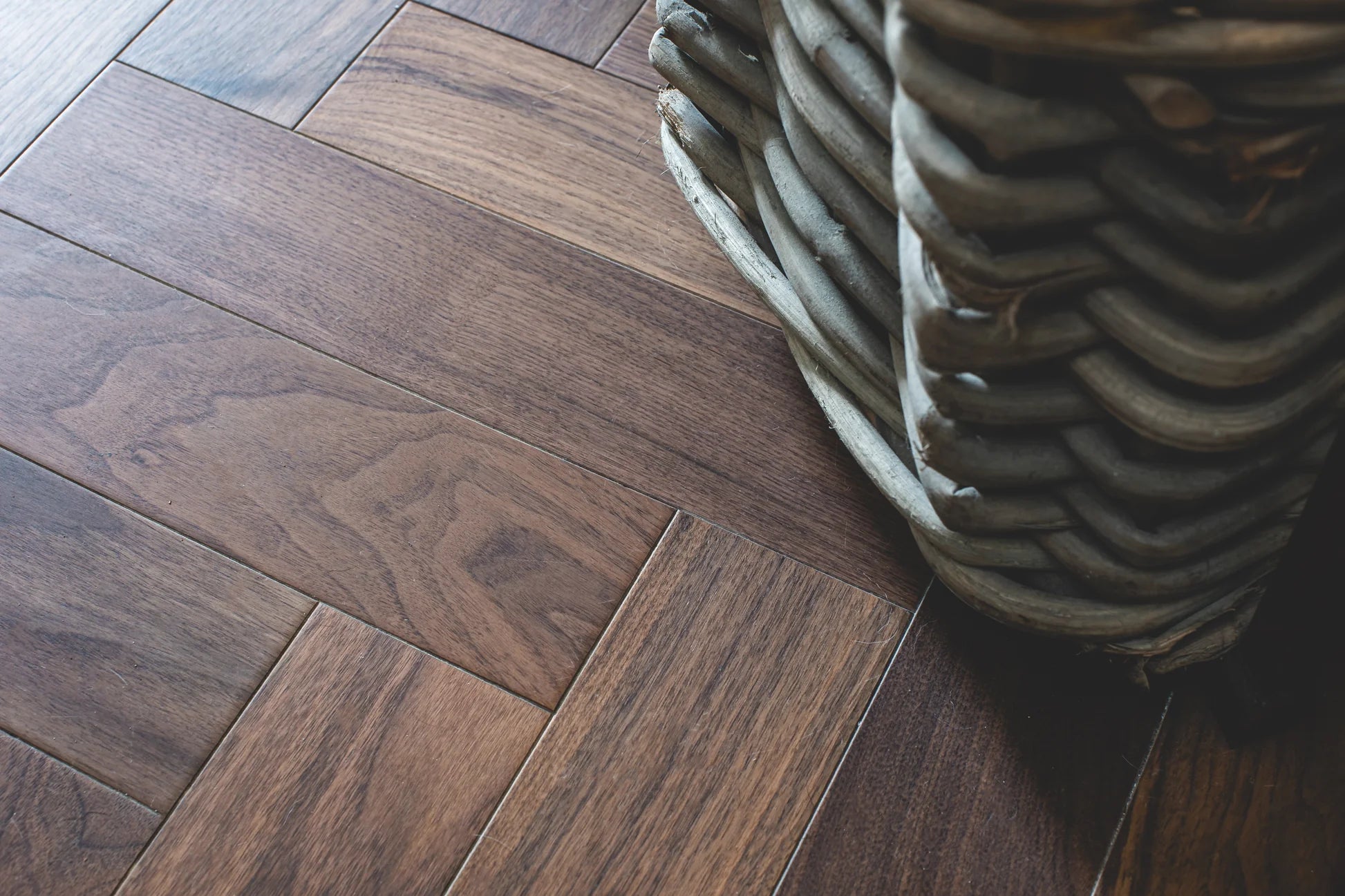 ZB205 American Black Walnut - Herringbone Parquet Oak Wooden Flooring From V4