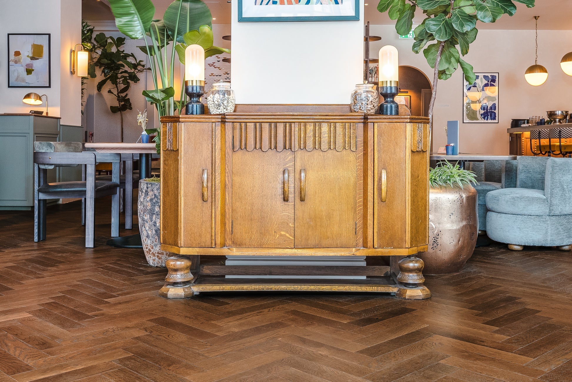 ZB206 Tannery Brown - Herringbone Flooring Floor From V4