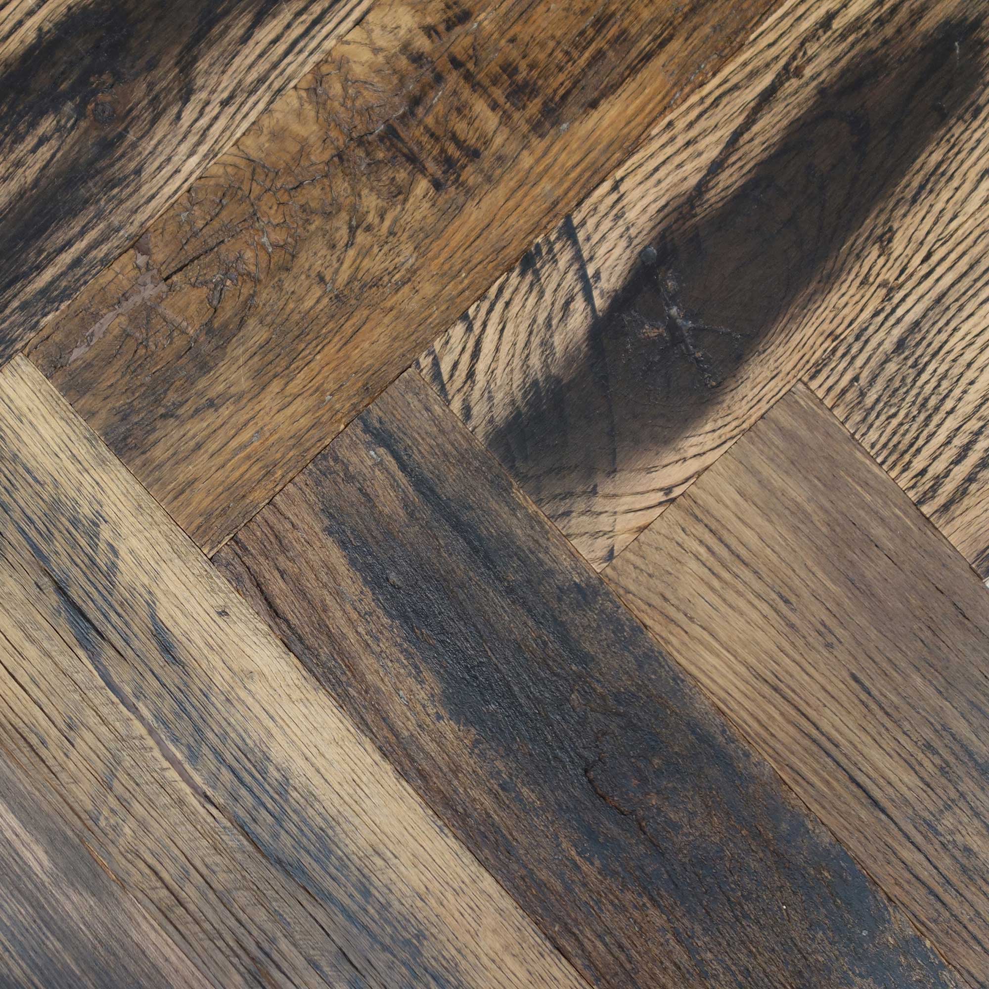 V4 Wood Flooring Vestige Reclaimed Blackened Hearth Herringbone