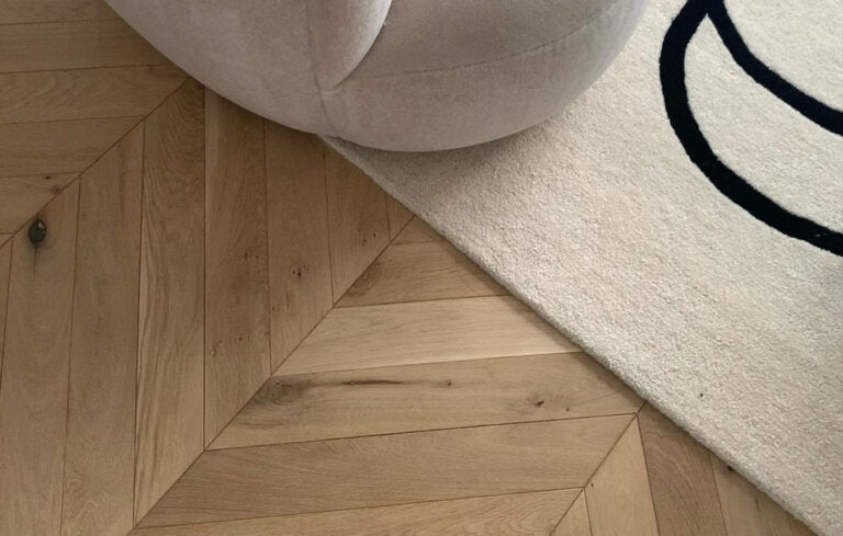 Ted Todd Unfinished Oaks Wood Flooring - Downham Chevron 90mm