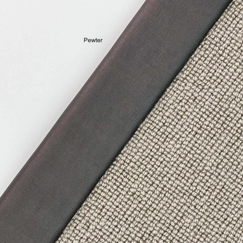 Carpet Binding Metallic Cotton Pewter Border Tape onto carpet