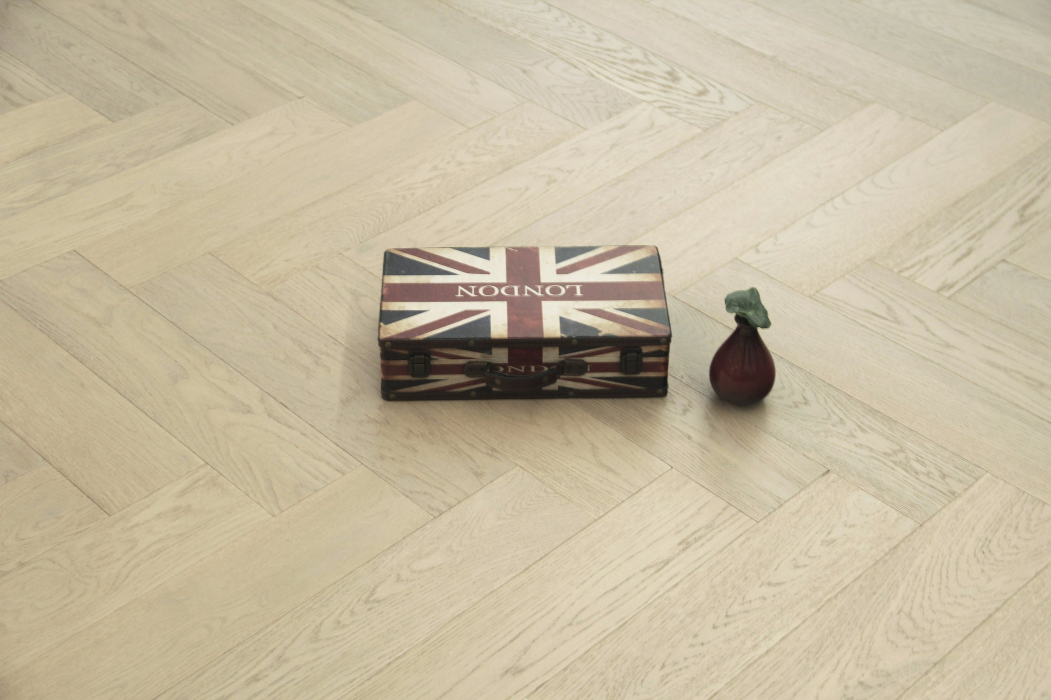 Maxzara H308 Brushed White UV Oiled Herringbone Multiply T&G Oak Flooring