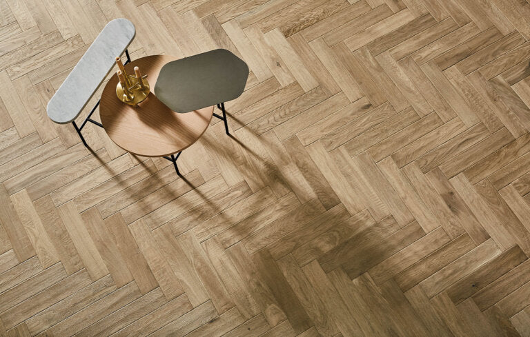 Ted Todd Warehouse Engineered Wood Flooring - Raw Cotton Narrow Herringbone